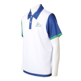 P1327  Order the bump color sleeve Polo exclusive manufacturing sleeve different color into color blue collar printed logo 100% polyester P1327  Order the bump color sleeve Polo exclusive manufacturing sleeve different color into color blue collar printed logo 100% polyester